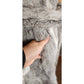 Vintage 70s Gray Fur Boho Coat Belted Fox & Rabbit Medium