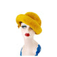 Vintage 60s Yellow Fedora Hat Fuzzy Wool Marshall Fields