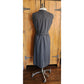 Vintage 60s Gray Wool Day Dress Belted Sleeveless Stephan Casuals