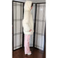 Vintage 70s Faux Fur Jacket Shaggy White Stag Hooded