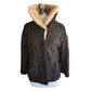 Vintage 50s Fur Collared Jacket Brown Persian Curly Wool Gordons