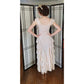 Vintage 30s Peach Satin Evening Dress Ruffled Skirt