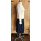 Vintage Y2K Chanel Dress Cream Black Pleated Long Sleeve
