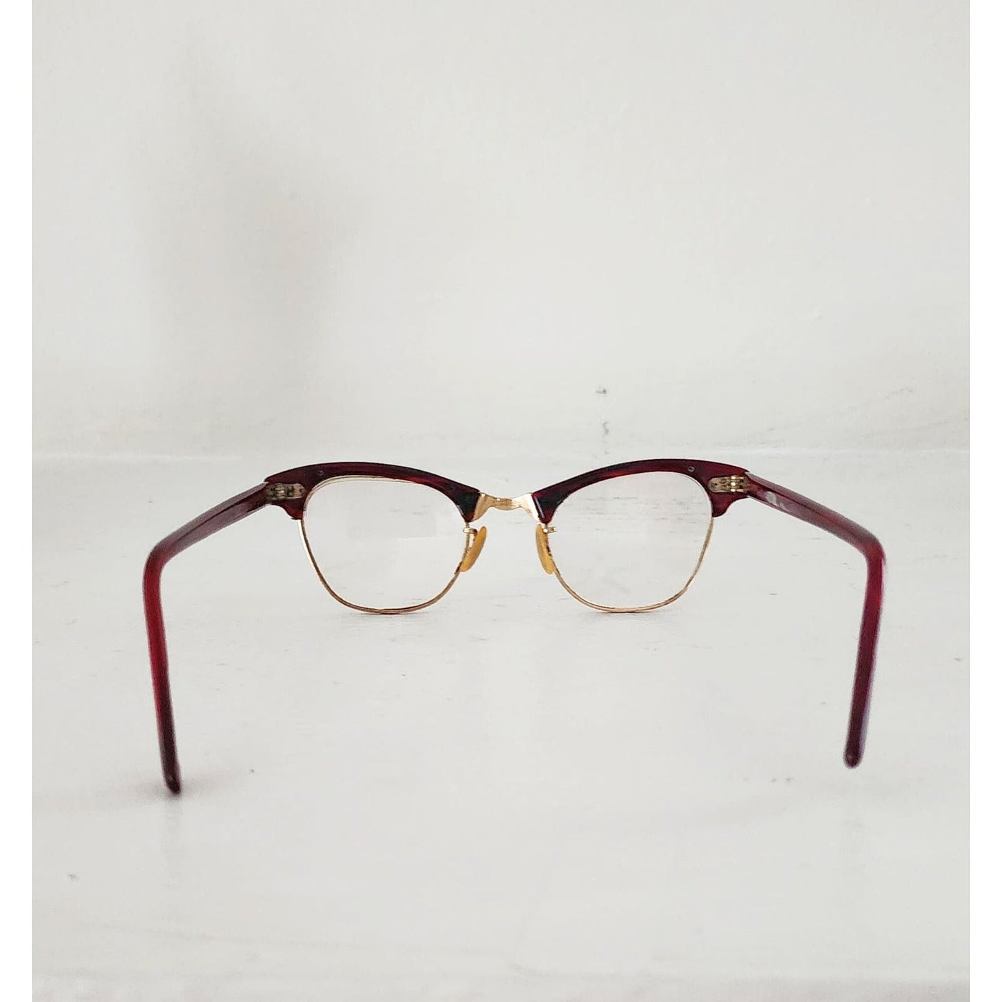 Vintage 50s Eye Glasses Dark Red & Gold by Art Craft