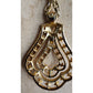 60s Trifari Pendant Necklace Gold Baroque Style