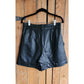 Vintage 80s Black Leather Shorts Ideal Vetement 42