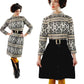Vintage 60s Baroque Print Day Dress Switchable Skirt Ensemble