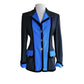 Vintage 80s Blazer Escada Black and Blue Wool