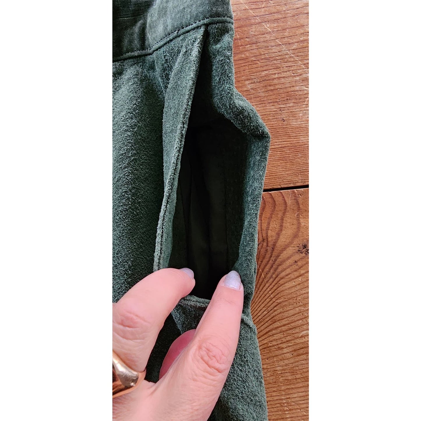 Vintage 90s Green Suede Shorts by Foxrun