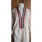 Vintage 70s Beige Maxi Caftan Dress Maxi Embroidered Lounger Sears