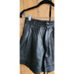 Vintage 80s Black Leather Shorts Ideal Vetement 42