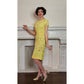 Vintage 60s Yellow Summer Dress Cut Lace 20s Style