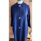 60s Navy Blue Coat Rhinestone Buttons Lytton's