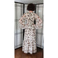 Vintage 70s India Cotton Maxi Dress Cream Brown Boho Floral Print