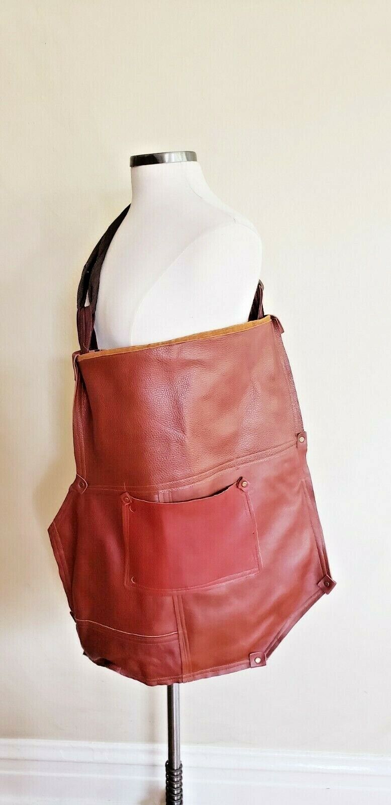 Agnieszka Kulon Artisinal Handmade Brown Leather Shoulder Bag Oversized Modern