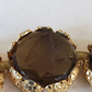 1960s Bracelet in Cut Crystal With Cameo & Hammered Gold Chunky Maximalist Baroque Ornate