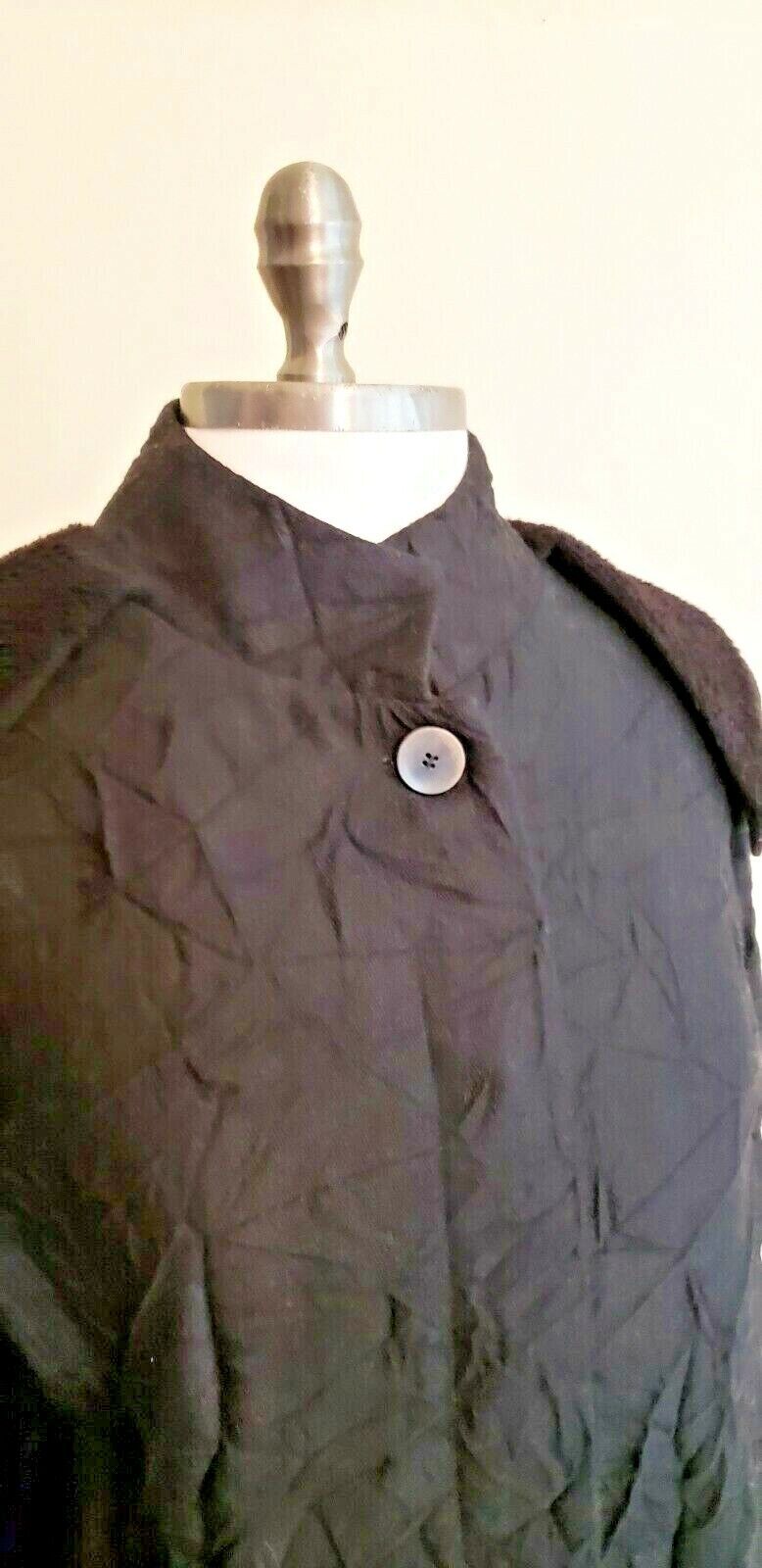 Umit Unal Jacket Black Avant Garde Designer Large Long Sleeved Button Down