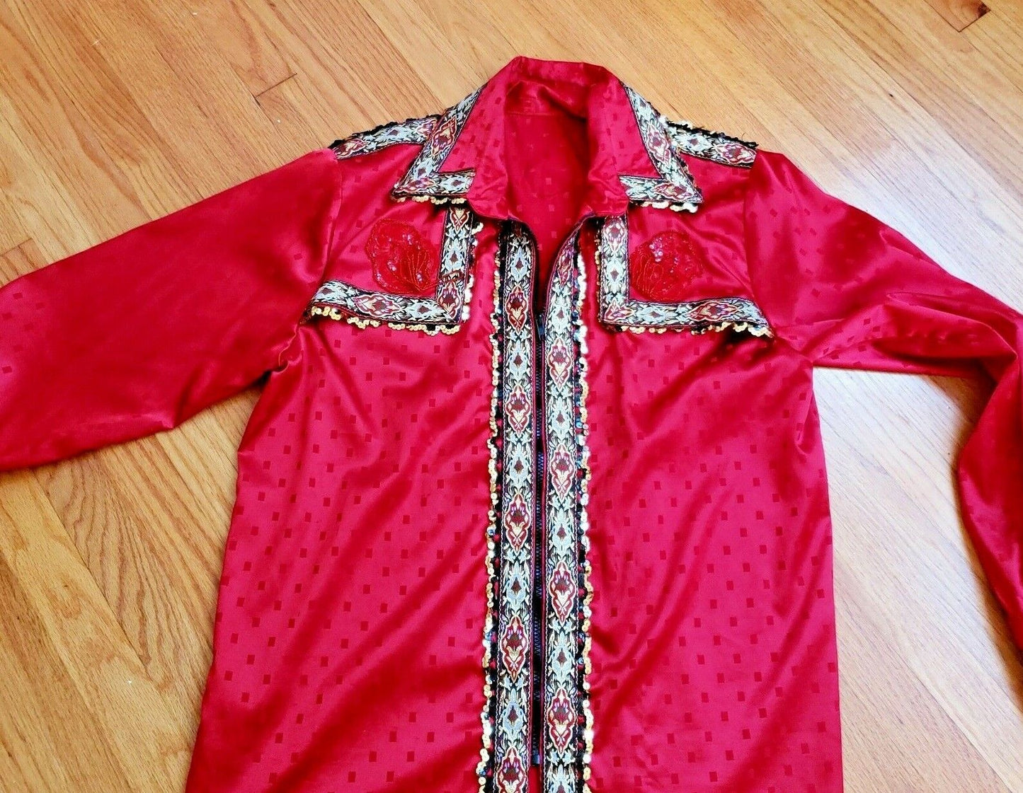 Eddy Chief Clearwater Costume Shirt Red XXL Blues Guitar Legend Bespoke Original