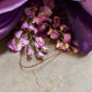 Handmade Floral Fascinator Purple Pink Large Flower Headpiece Artisinal Milliner