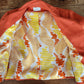 60s Orange Blazer / Boxy Jacket with Gold Buttons Small by Vilano