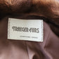 90s Brown Mink Fur Stroller Coat, Hooded & Swing Style / S