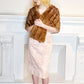 1950s Caramel Brown Mink Stole Wrap Shrug