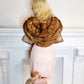 1950s Caramel Brown Mink Stole Wrap Shrug