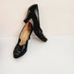 1930s Black High Heel Pumps Shiny Leather Classic by Naturalizer Size 6