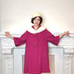 60s Lilli Ann Coat Fuschia Pink Wool White Mink Fur Collar A Line Large