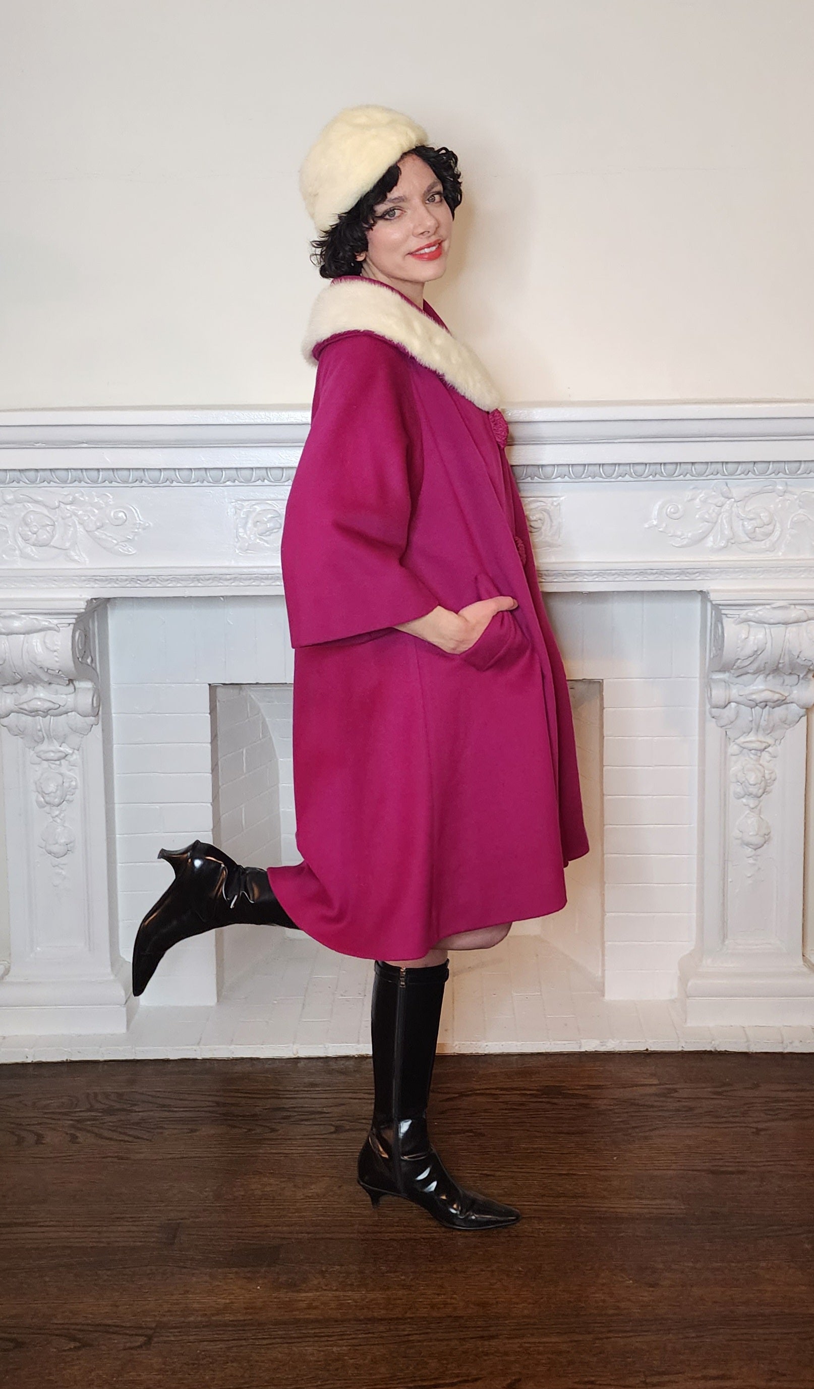 Vintage pink clearance coat