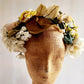 1940s Floral Headband Garland Hat Fascinator Vintage Bridal Headpiece Wedding