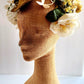 1940s Floral Headband Garland Hat Fascinator Vintage Bridal Headpiece Wedding