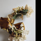 1940s Floral Headband Garland Hat Fascinator Vintage Bridal Headpiece Wedding