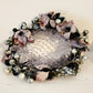 50s Silver Black Floral Crown Fascinator Headpiece Hat