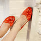 1980s Red High Heels w/Bows Faux Snakeskin Fredericks of Hollywood 8.5
