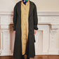 80s Black Trench Coat Anne Klein Rainwear with Belt / L