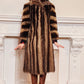 80s 70s Long Raccoon Fur Coat with Large Collar by Tibor Furs Small