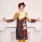 90s Silk Print Tunic Dress with Horse Print by Neiman Marcus