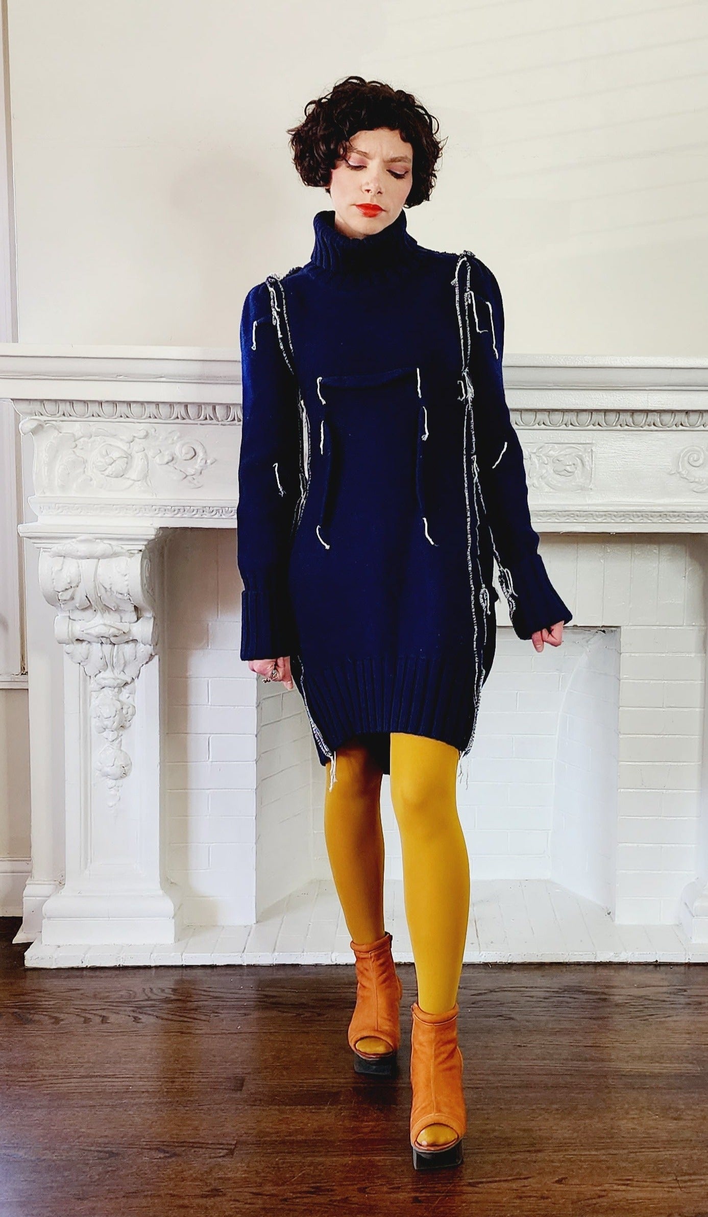 Maison Martin Margiela Navy Blue Darted Sweater Dress H&M NWT Maison Martin Margiela Navy Blue Darted Sweater Dress H&M NWT