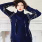 Maison Martin Margiela Navy Blue Darted Sweater Dress H&M NWT