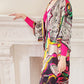 Colorful Silk Print Duster / Psychedelic Robe by Christian Fischbacher  Christian Fischbacher / One Size