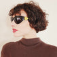 1990s Versace Sunglasses Medusa Head Goldwork + Case / 90s Black Gianni Versace Designer Shades / Donna