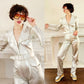 Original 70s Silver Jumpsuit Space Age Disco Dancer/ Zip Front w/Belt, by Funky / S