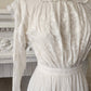 Antique Edwardian Lawn Dress / White Cotton Lace Embroidery AS IS