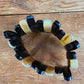 70s Bracelet in Black & Beige Stripe, Stretchy Elastic