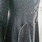 40s 50s Gray Wool Princess Coat w/Shawl Collar & Double Breasted Closure / Small