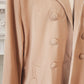 40s Beige Wool Swing Style Jacket with Decorative Buttons / An  American Original / AS IS