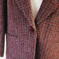 80s Giorgio Sant Angelo Plaid Wool Blazer in Purple Red / M