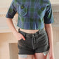 Vintage Levis Denim Shirts Black Cutoffs Relaxed Fit 550 / S