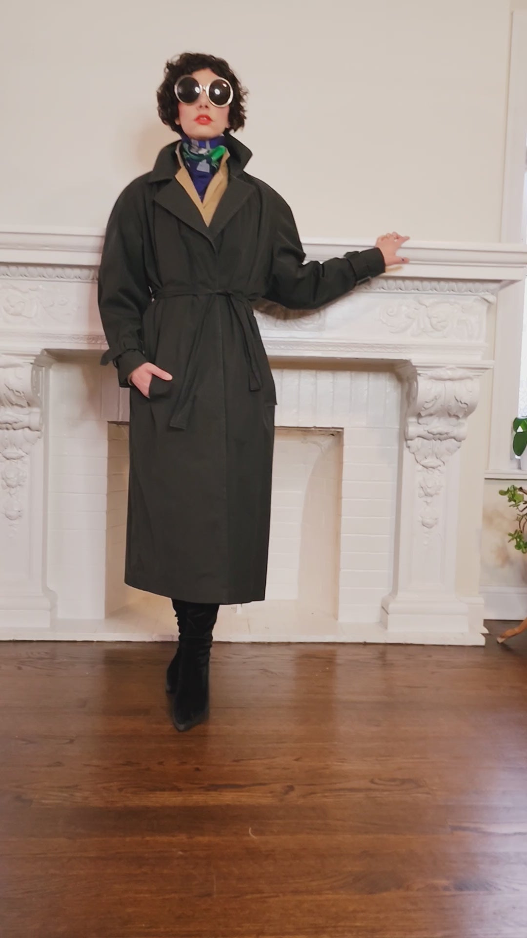 80s 70s Long Raccoon Fur Coat with Large Collar by Tibor Furs